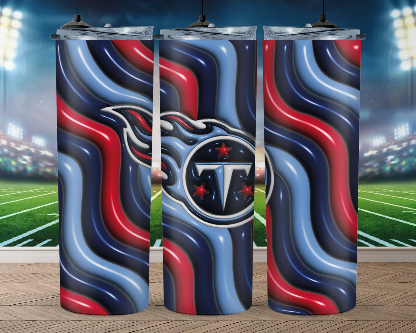 3D Inflate Football 20oz Sublimation Tumbler Image