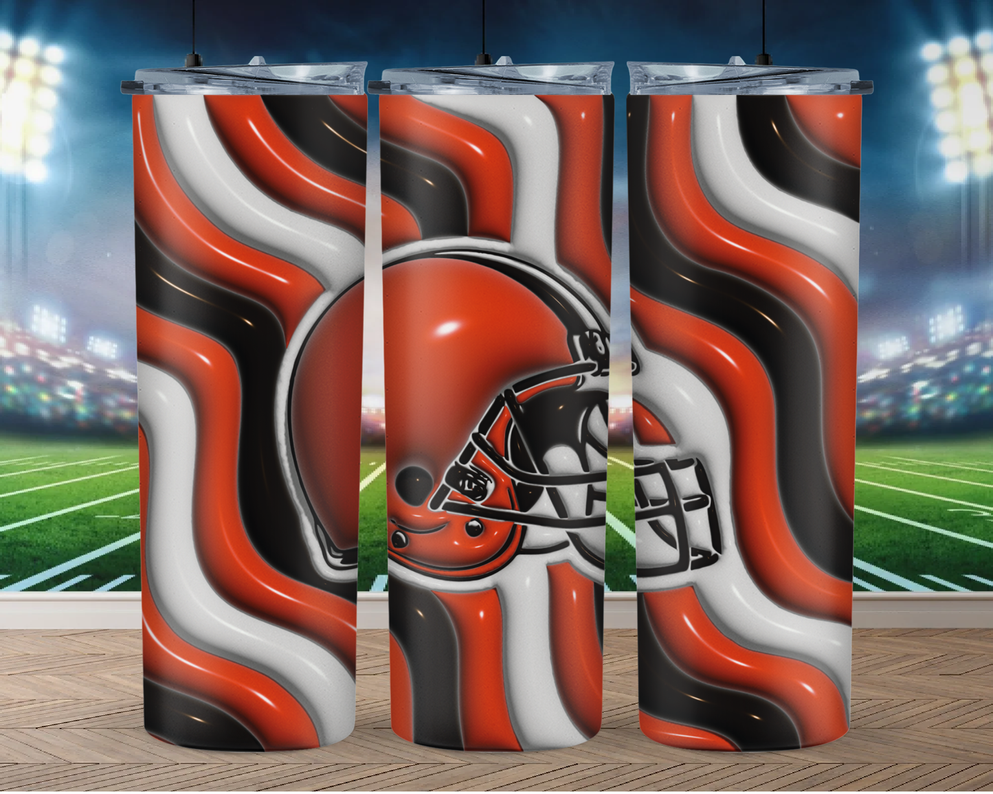 3D Inflate Football 20oz Sublimation Tumbler Image