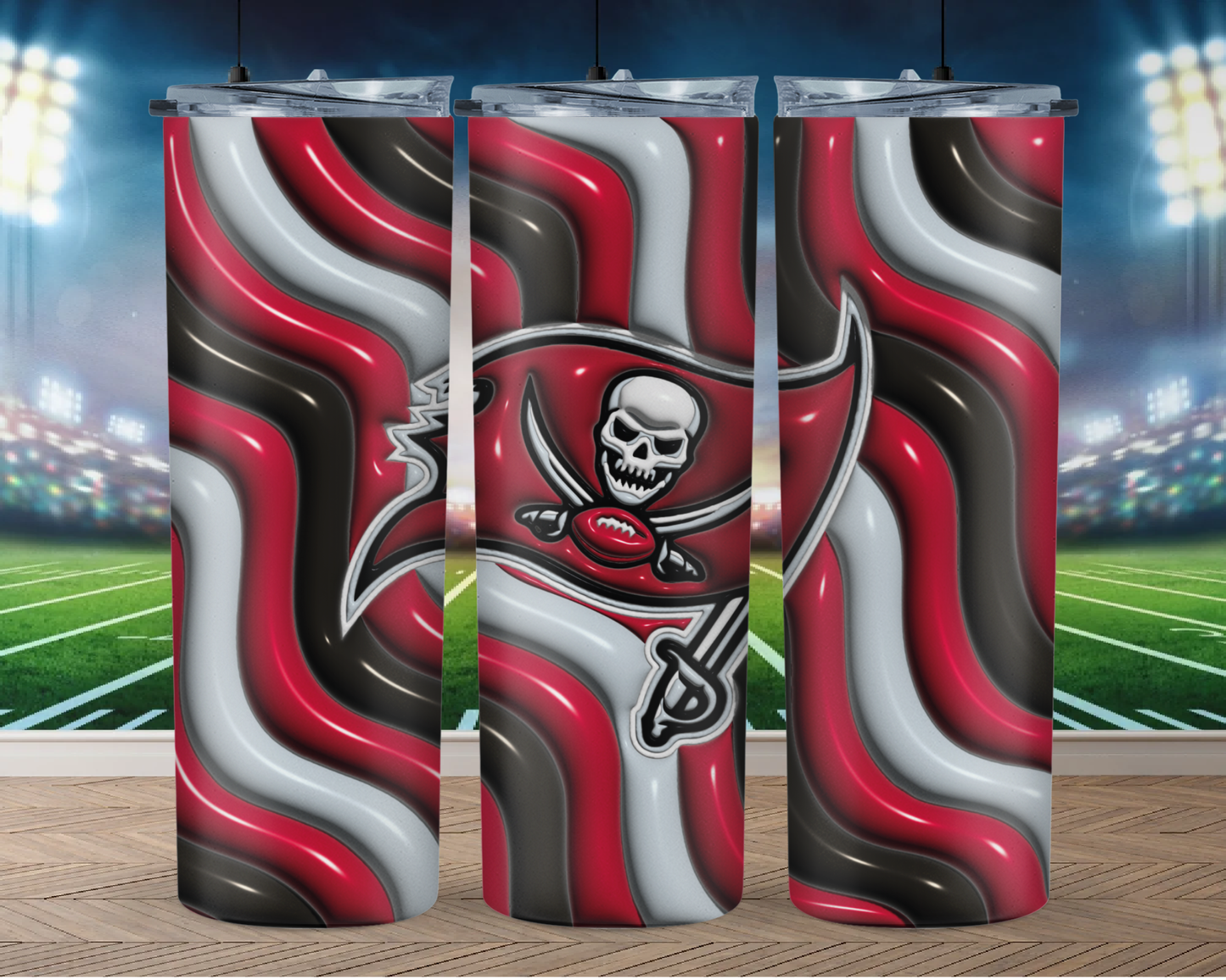 3D Inflate Football 20oz Sublimation Tumbler Image