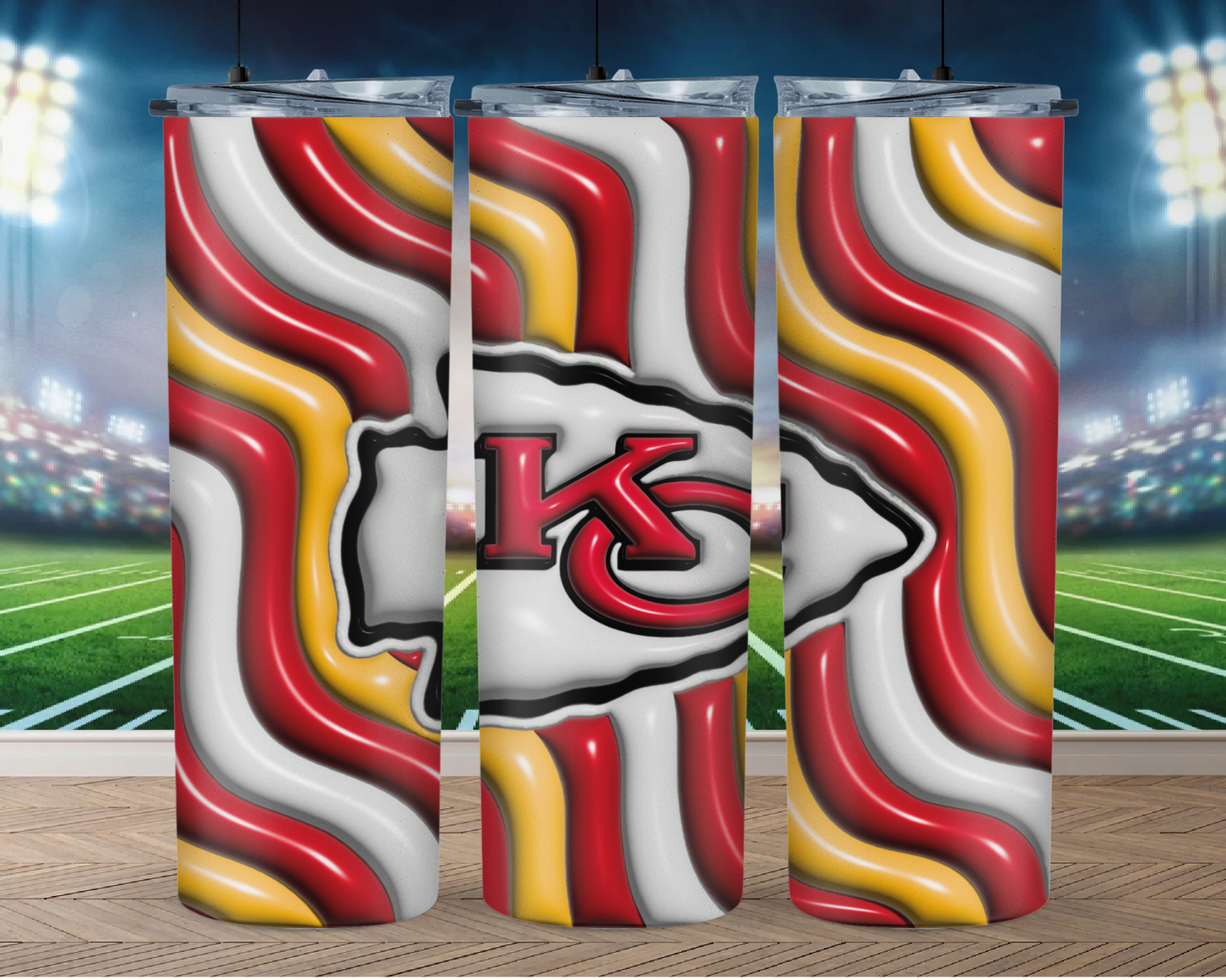 3D Inflate Football 20oz Sublimation Tumbler Image