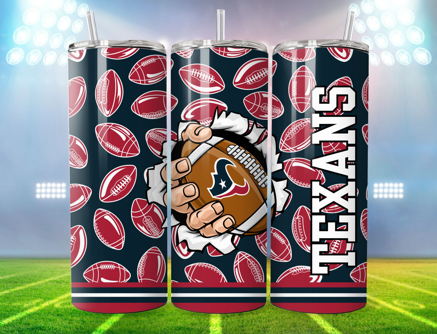 Football 20oz Sublimation Tumbler Image