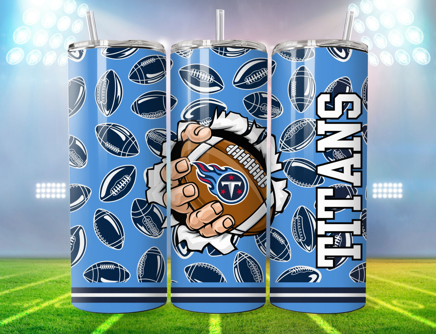 Football 20oz Sublimation Tumbler Image