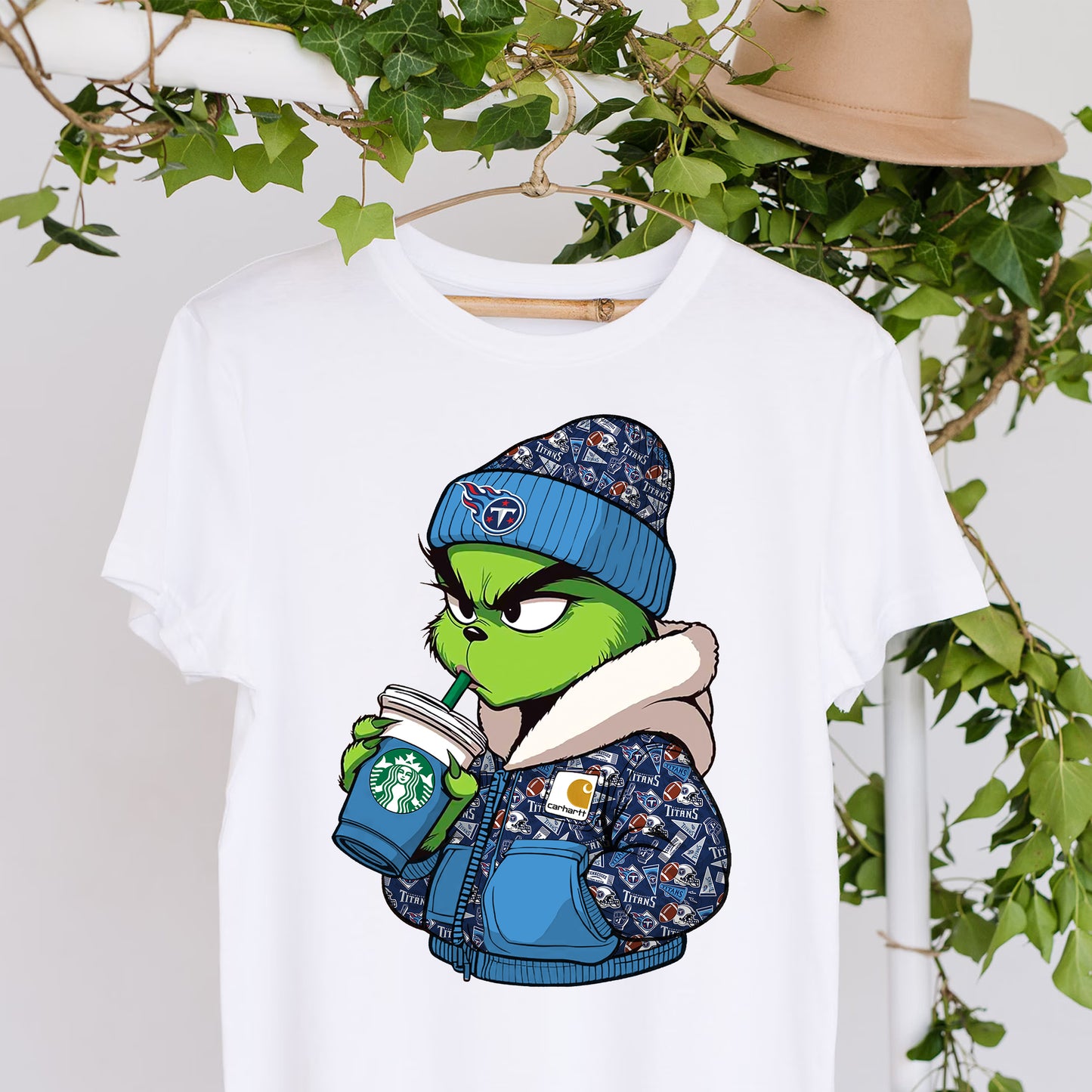 Christmas Grouch Football Sublimation T-Shirt Images / DTF