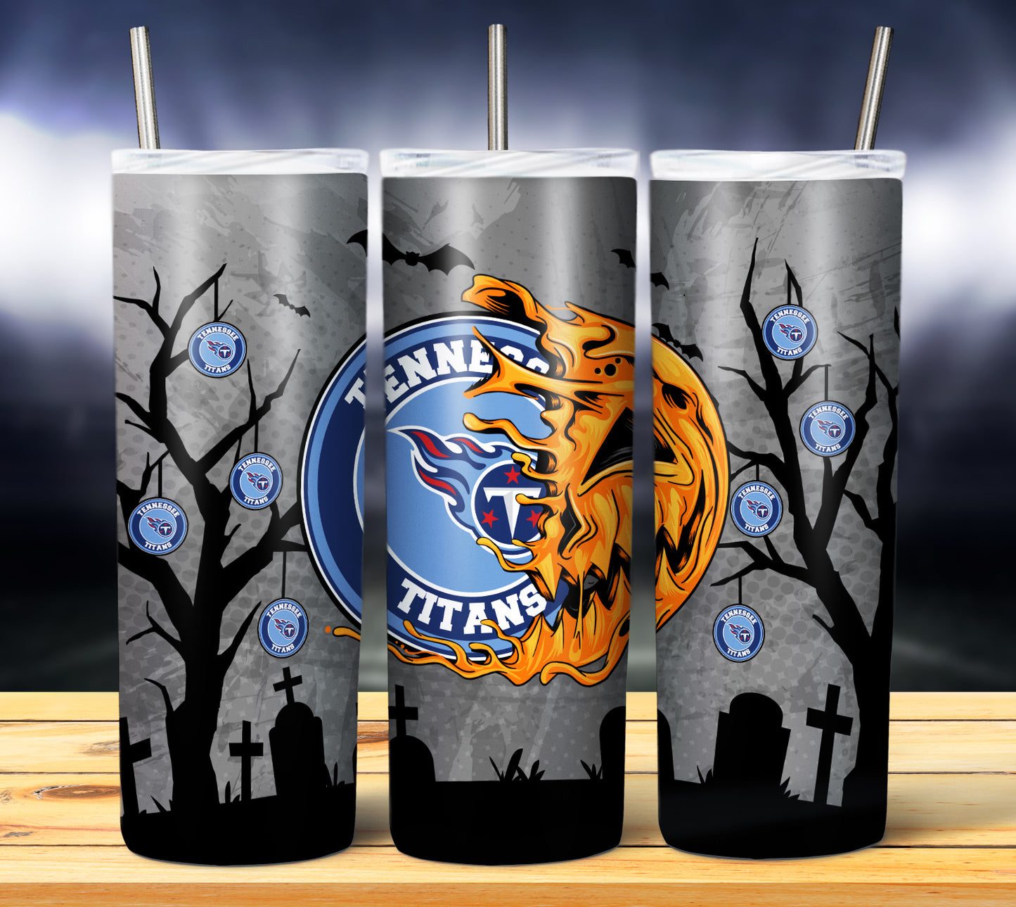 Jack o Lantern Football 20oz Sublimation Tumbler Image