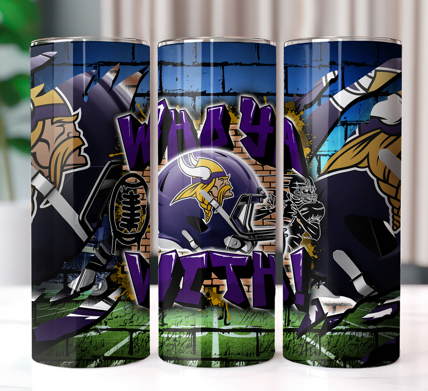 Football Sublimation 20oz Tumbler Images