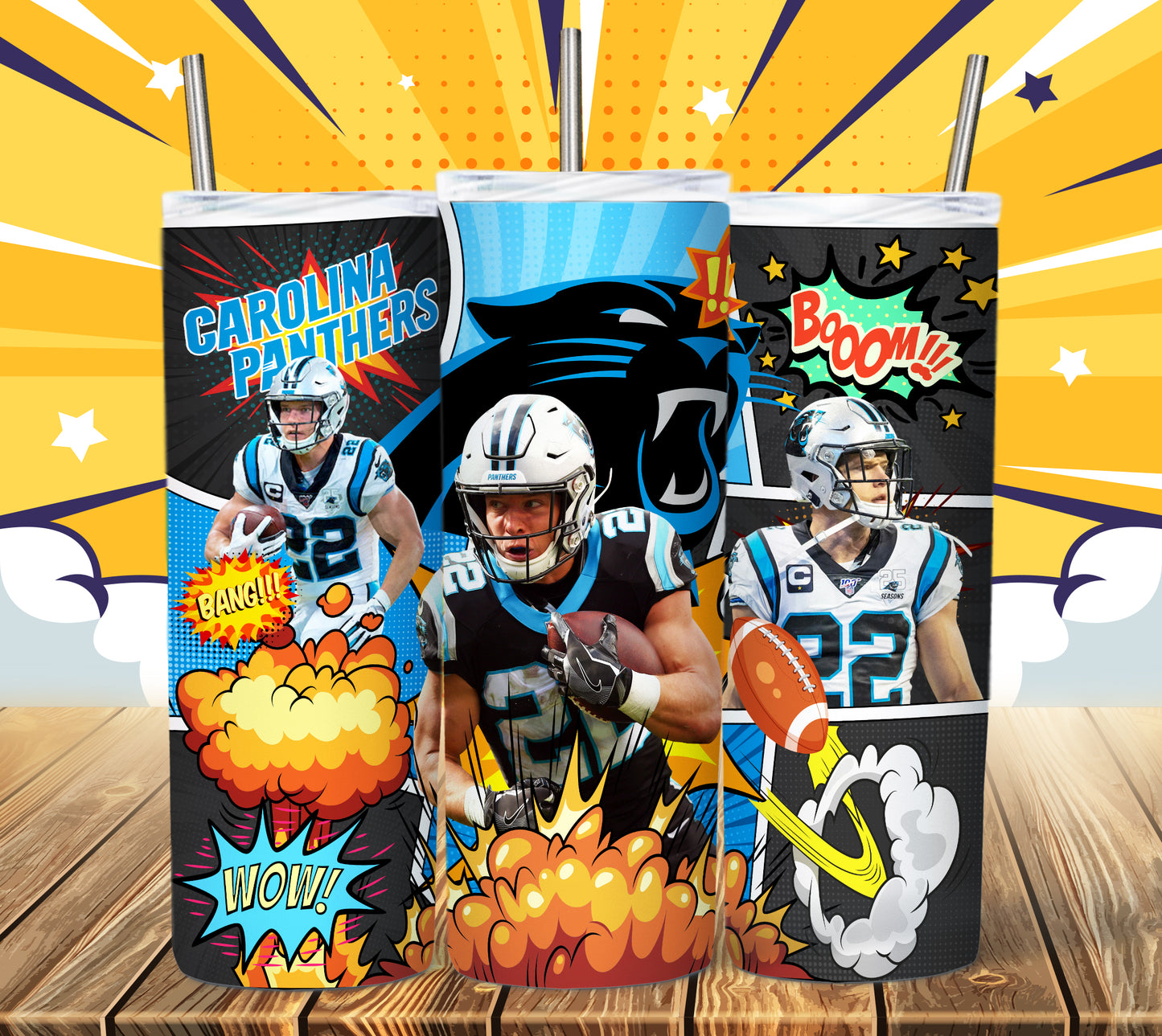 Football 20oz Sublimation Tumbler Image