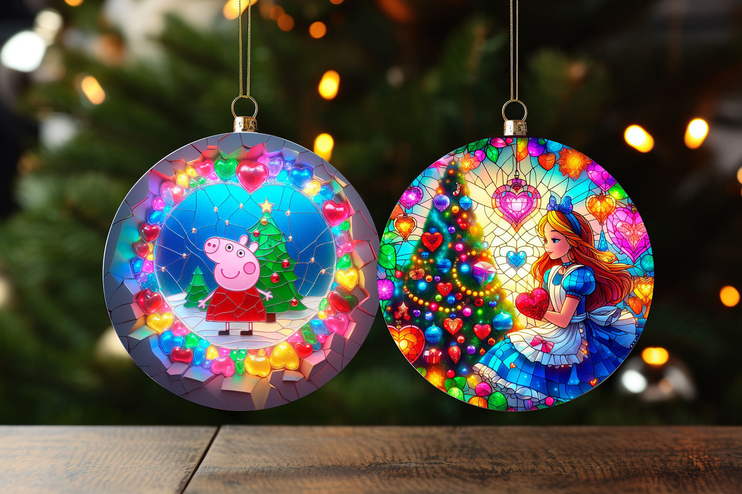 100+ Christmas Sublimation Ornament/Car Coaster Images Bundle