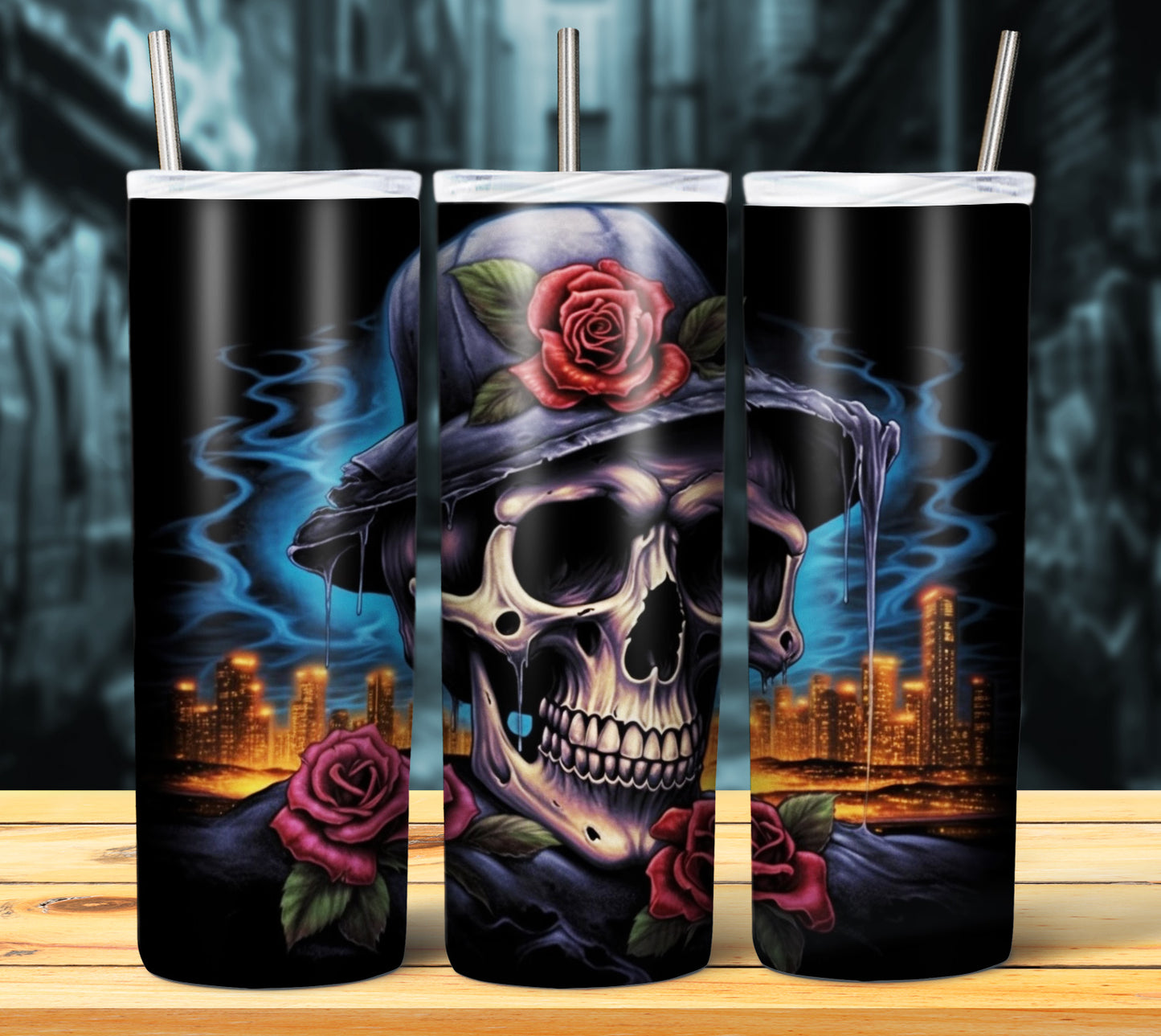 Airbrush Skulls Sublimation 20oz Images Bundle