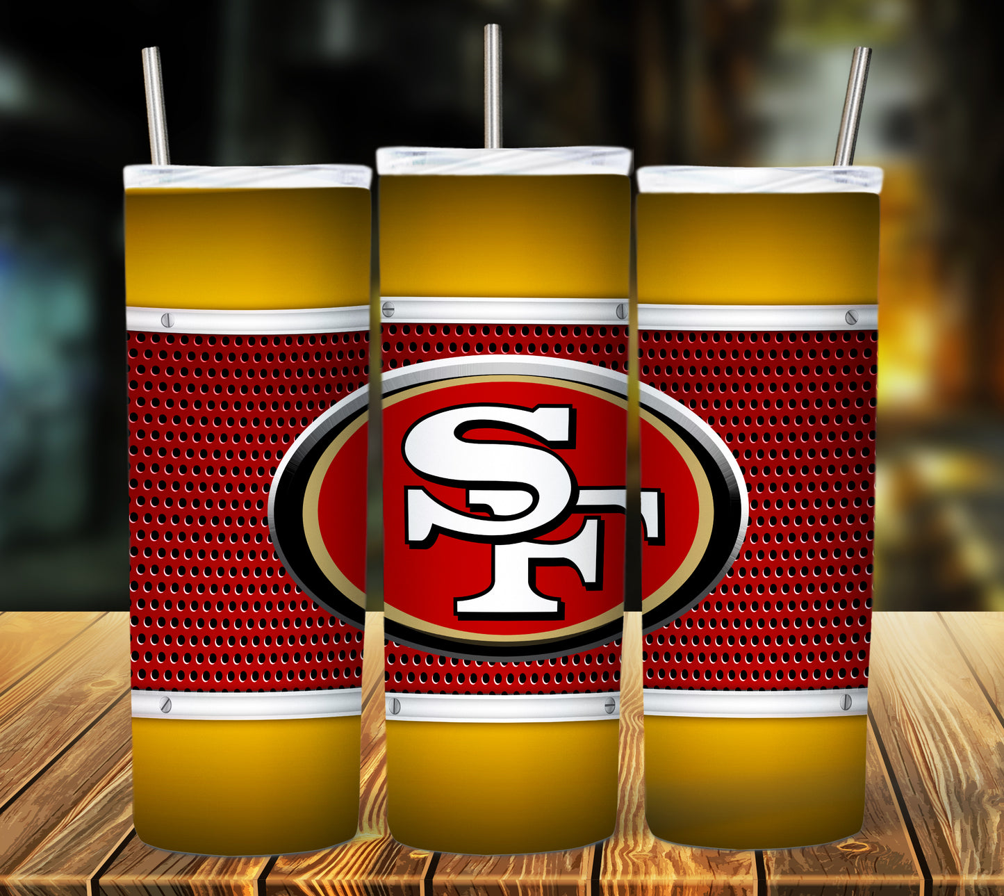 Football 20oz Sublimation Tumbler Image