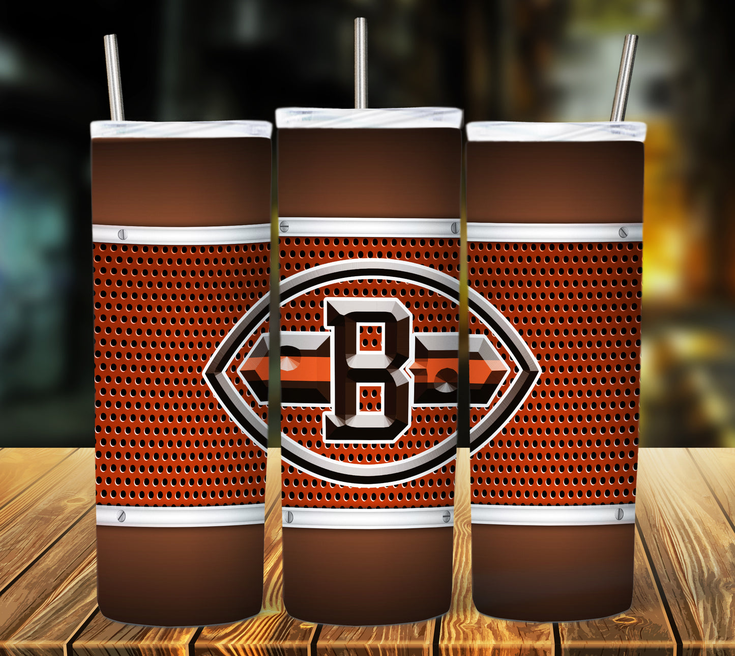 Football 20oz Sublimation Tumbler Image