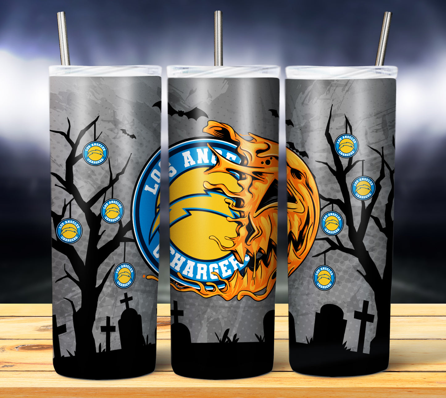 Jack o Lantern Football 20oz Sublimation Tumbler Image