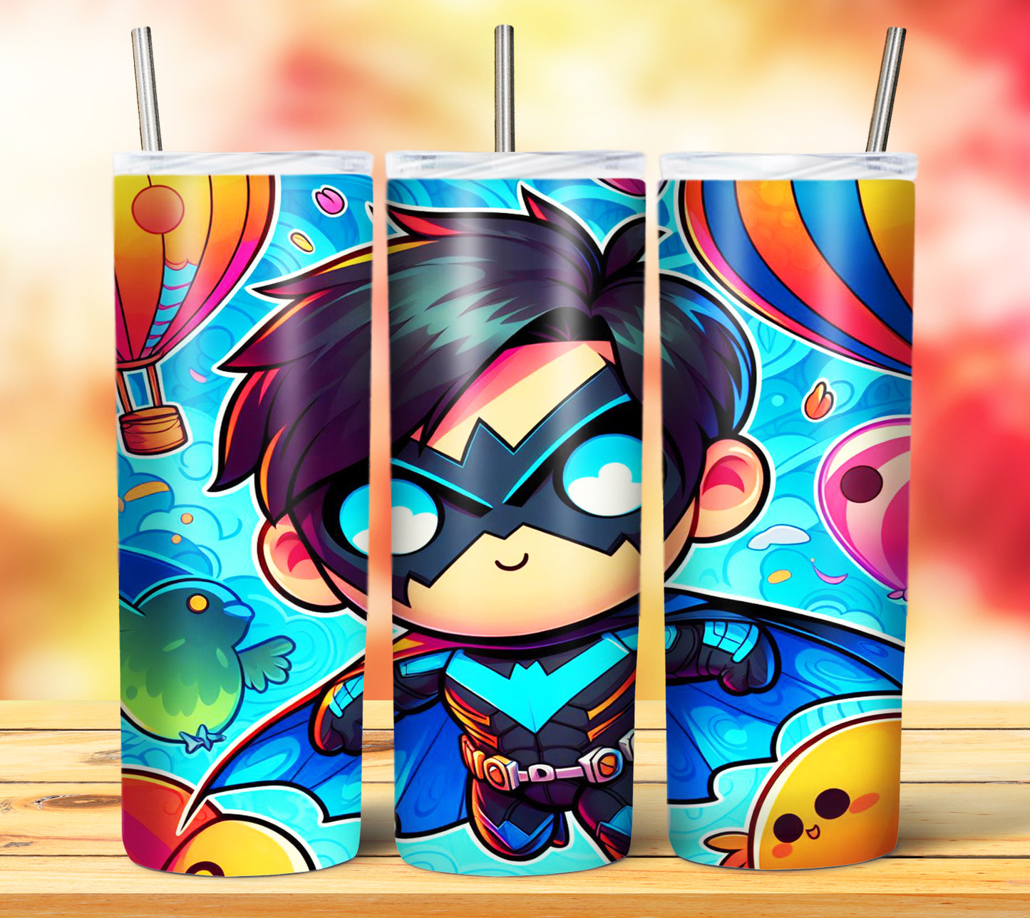 Cute Superhero Sublimation 20oz Tumbler Images Bundle