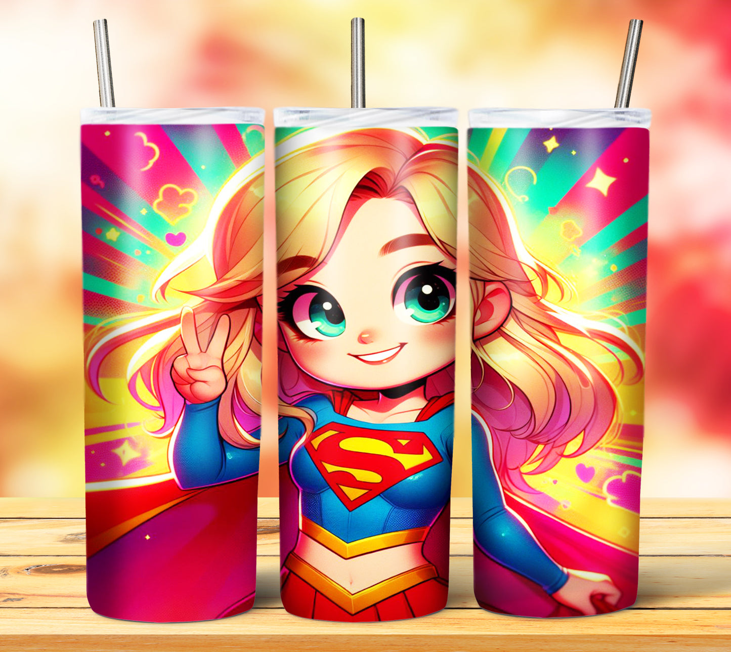 Cute Superhero Sublimation 20oz Tumbler Images Bundle