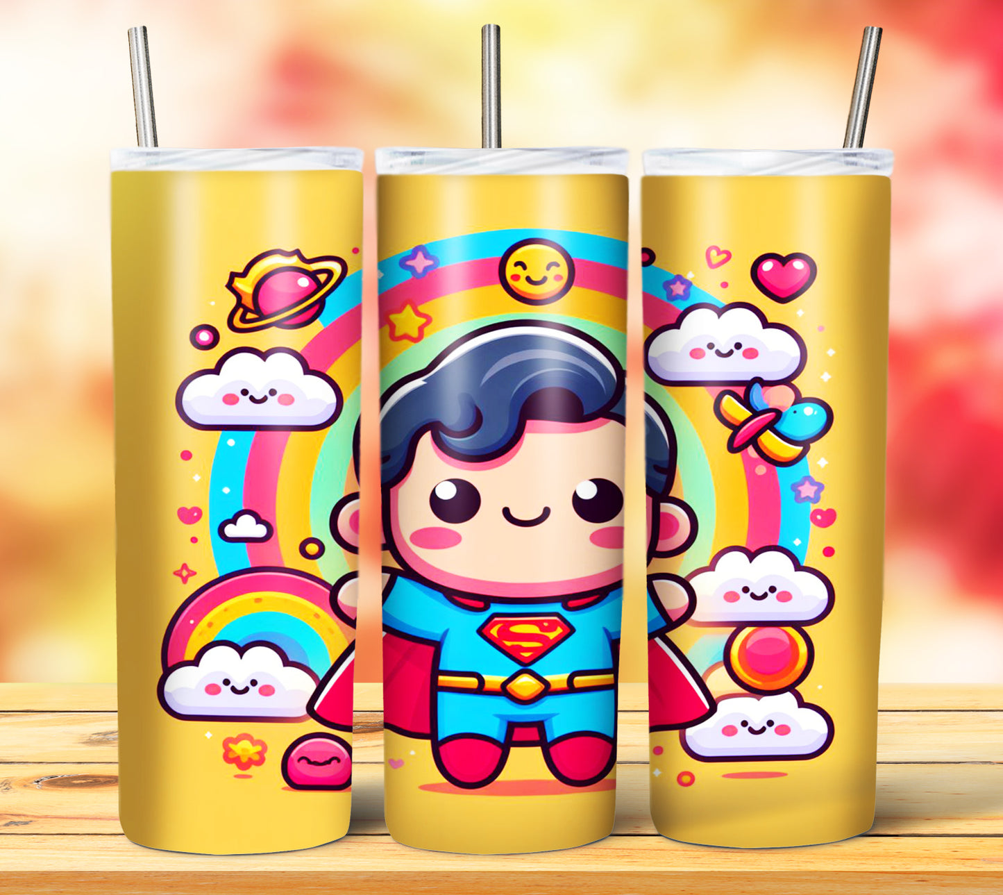 Cute Superhero Sublimation 20oz Tumbler Images Bundle