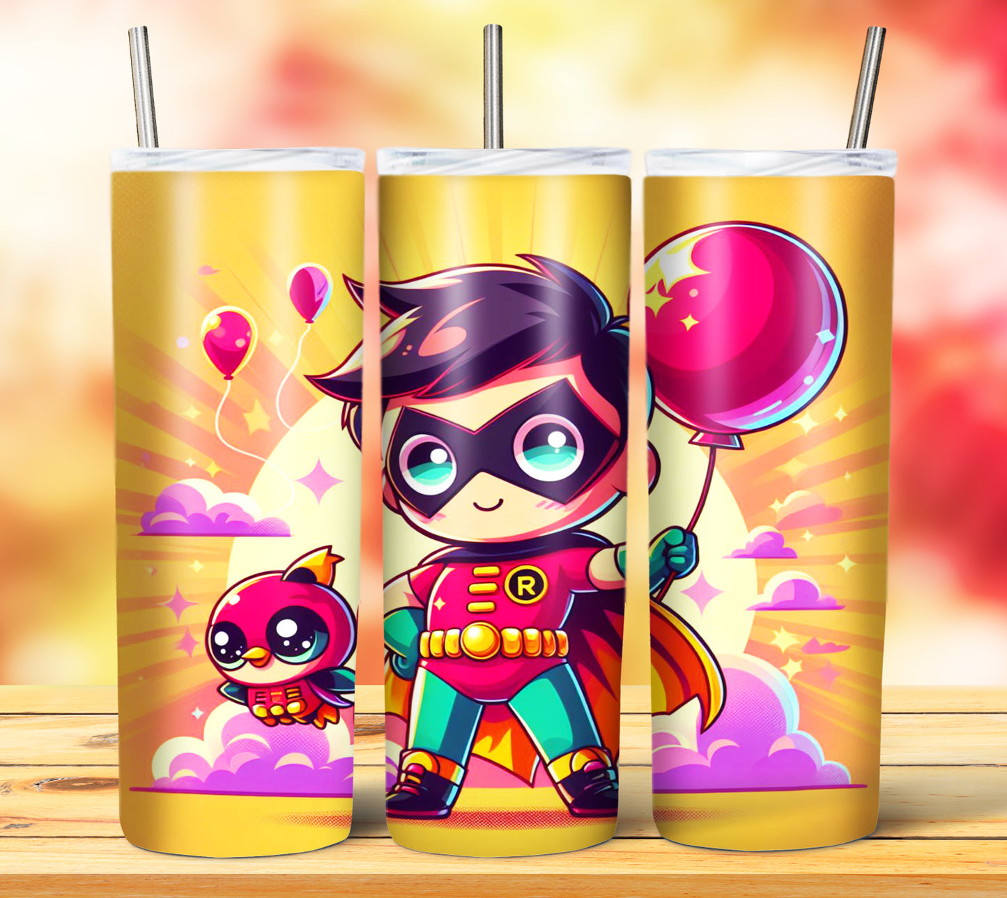 Cute Superhero Sublimation 20oz Tumbler Images Bundle