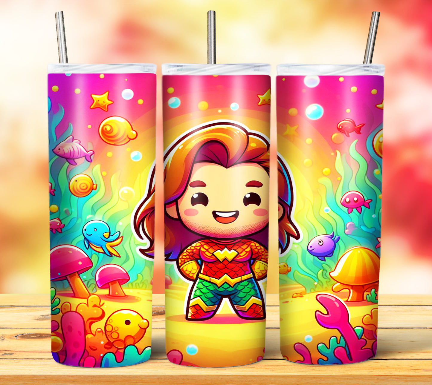 Cute Superhero Sublimation 20oz Tumbler Images Bundle