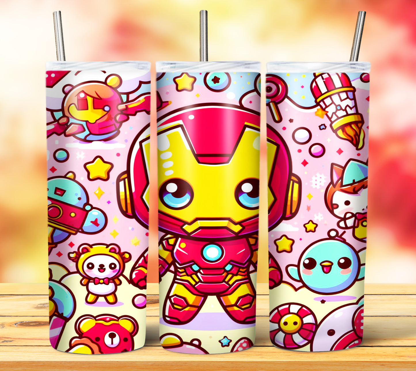 Cute Superhero Sublimation 20oz Tumbler Images Bundle