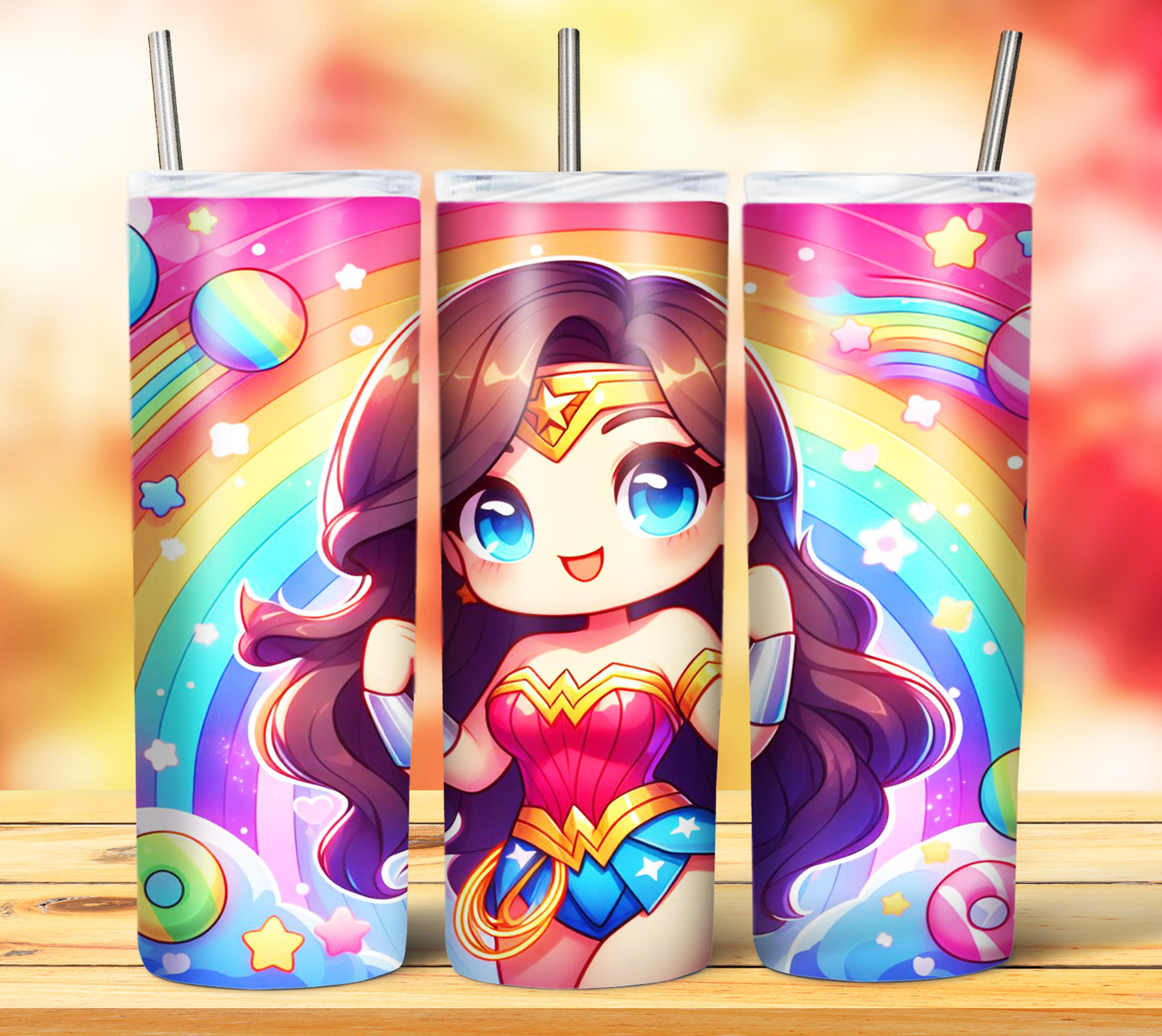 Cute Superhero Sublimation 20oz Tumbler Images Bundle