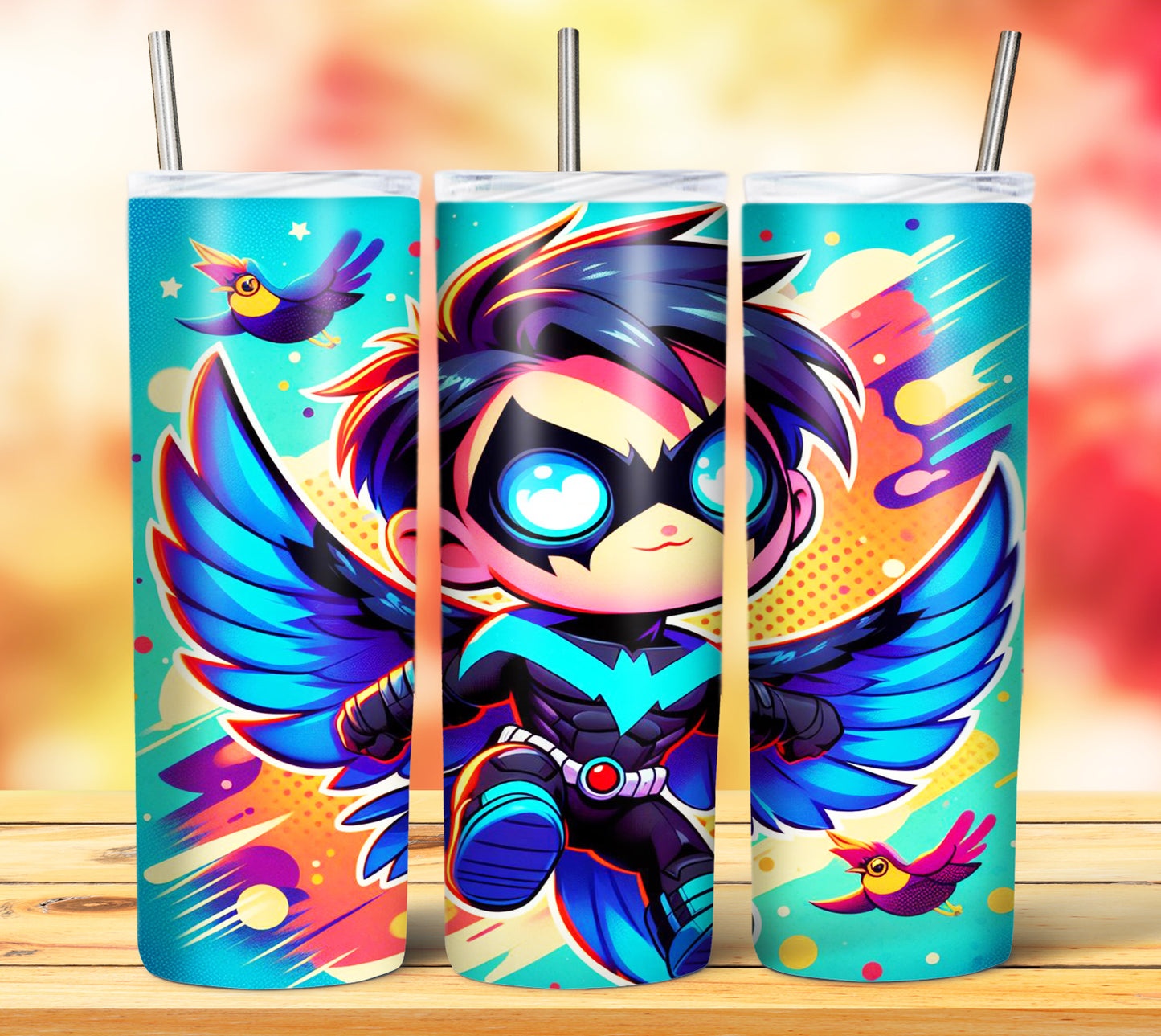 Cute Superhero Sublimation 20oz Tumbler Images Bundle