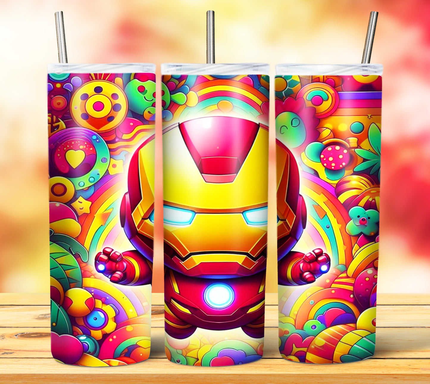 Cute Superhero Sublimation 20oz Tumbler Images Bundle