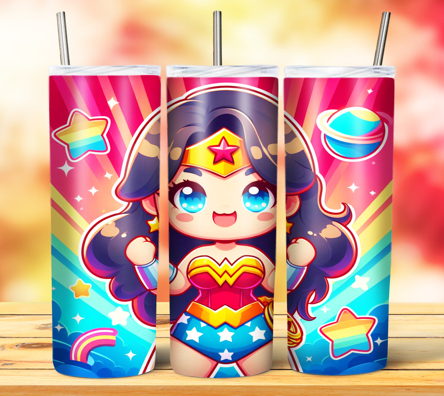 Cute Superhero Sublimation 20oz Tumbler Images Bundle