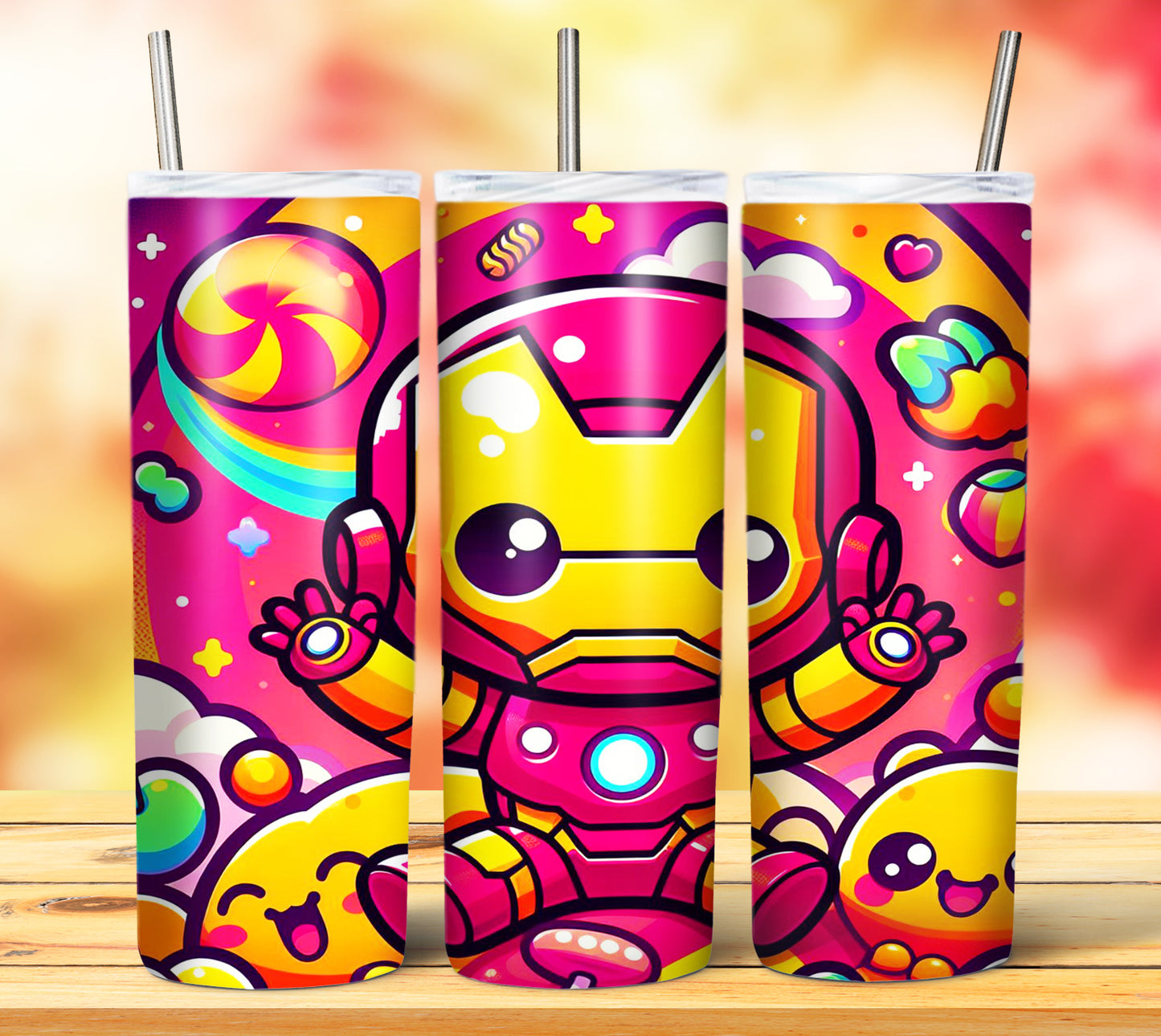 Cute Superhero Sublimation 20oz Tumbler Images Bundle