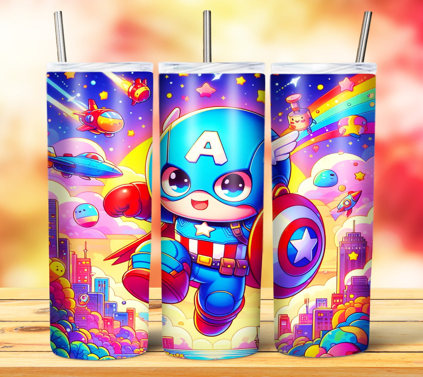 Cute Superhero Sublimation 20oz Tumbler Images Bundle