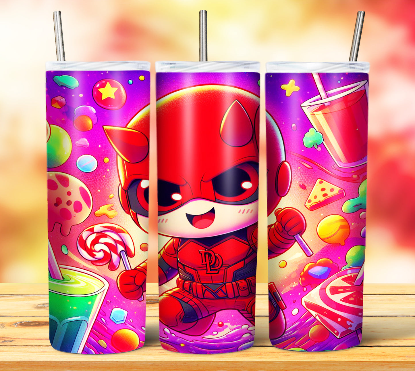 Cute Superhero Sublimation 20oz Tumbler Images Bundle