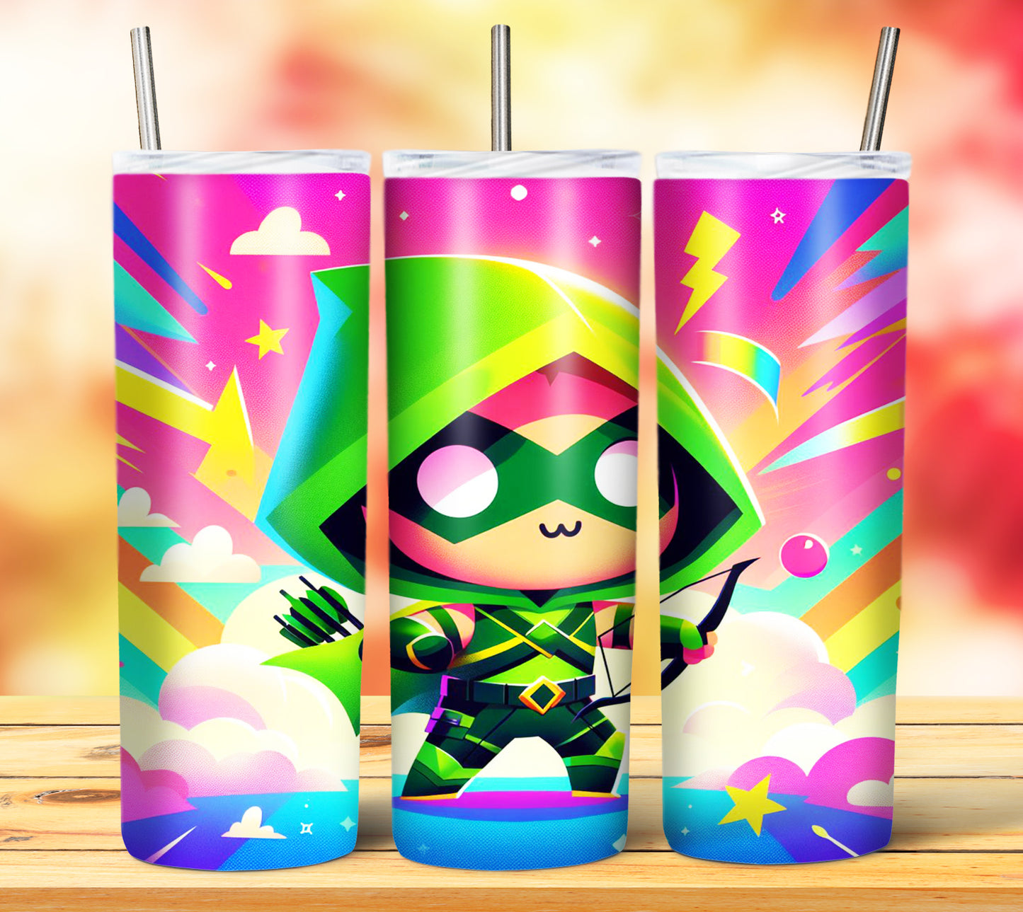 Cute Superhero Sublimation 20oz Tumbler Images Bundle