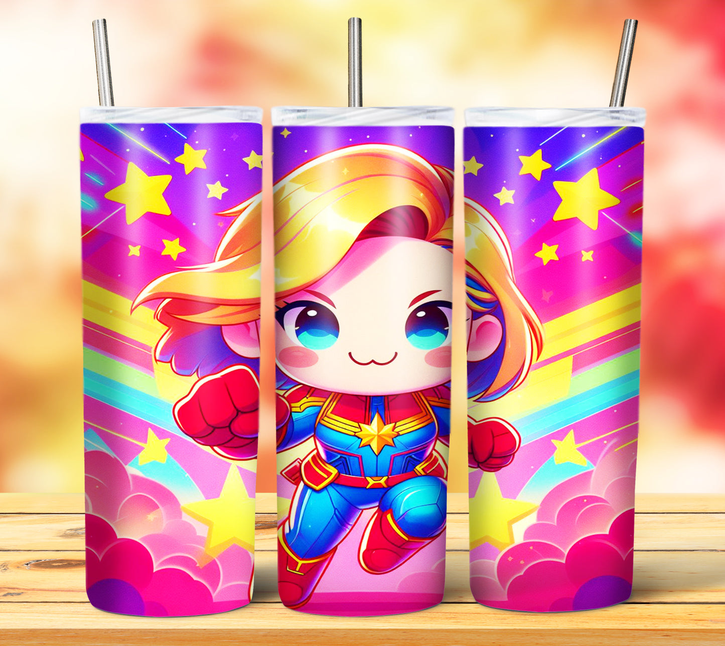 Cute Superhero Sublimation 20oz Tumbler Images Bundle