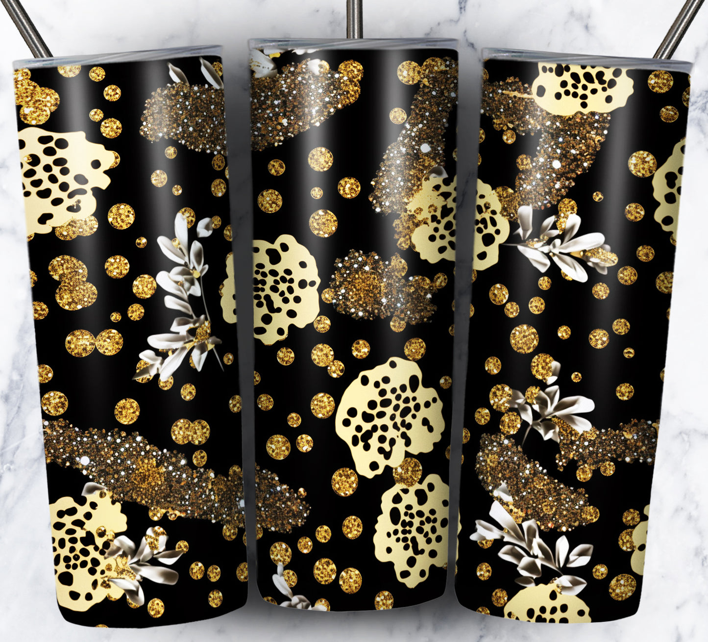 Leopard Glitter Sublimation 20oz Images Bundle