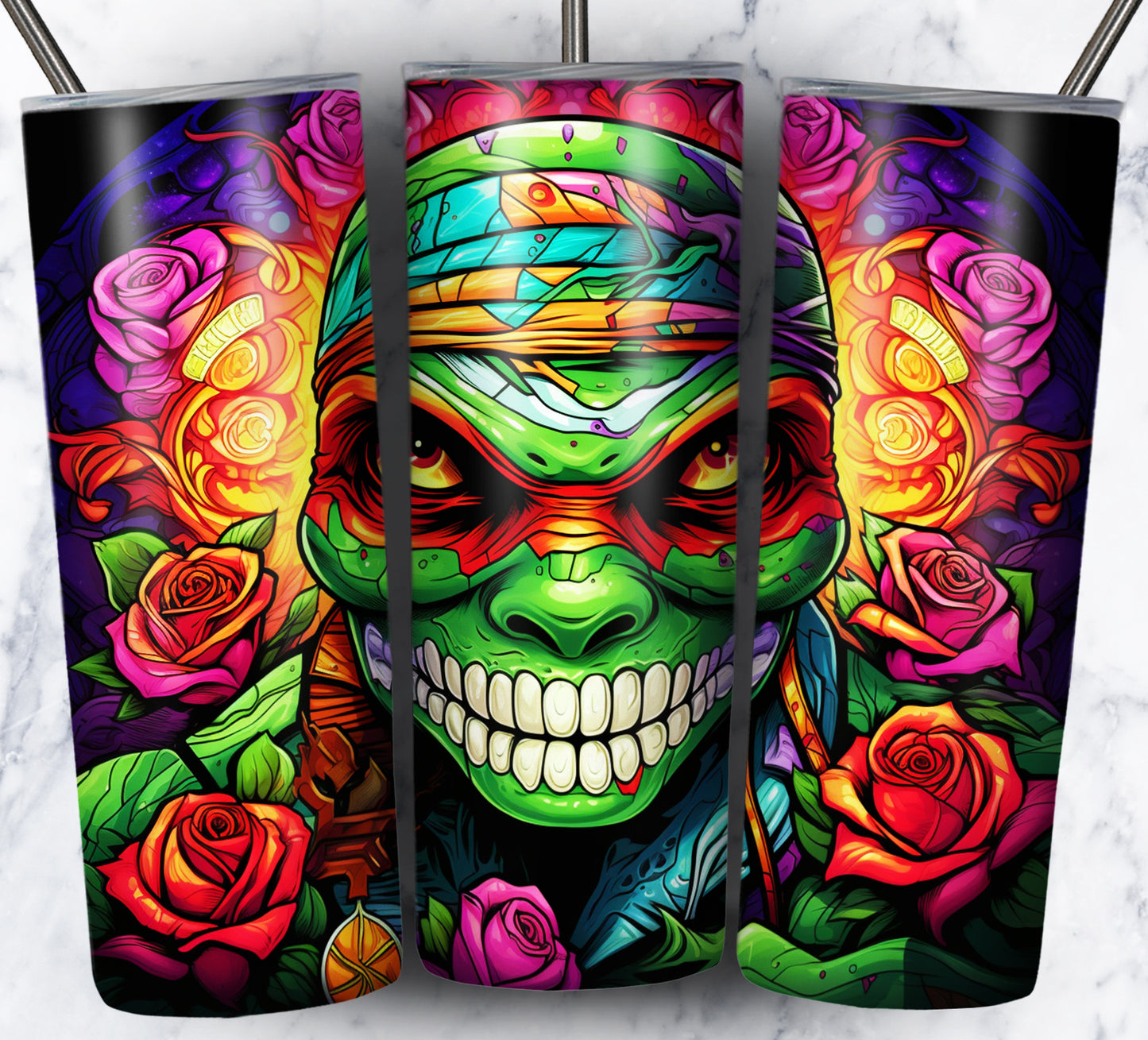 Superhero SugarSkull Sublimation 20oz Tumbler Images Bundle