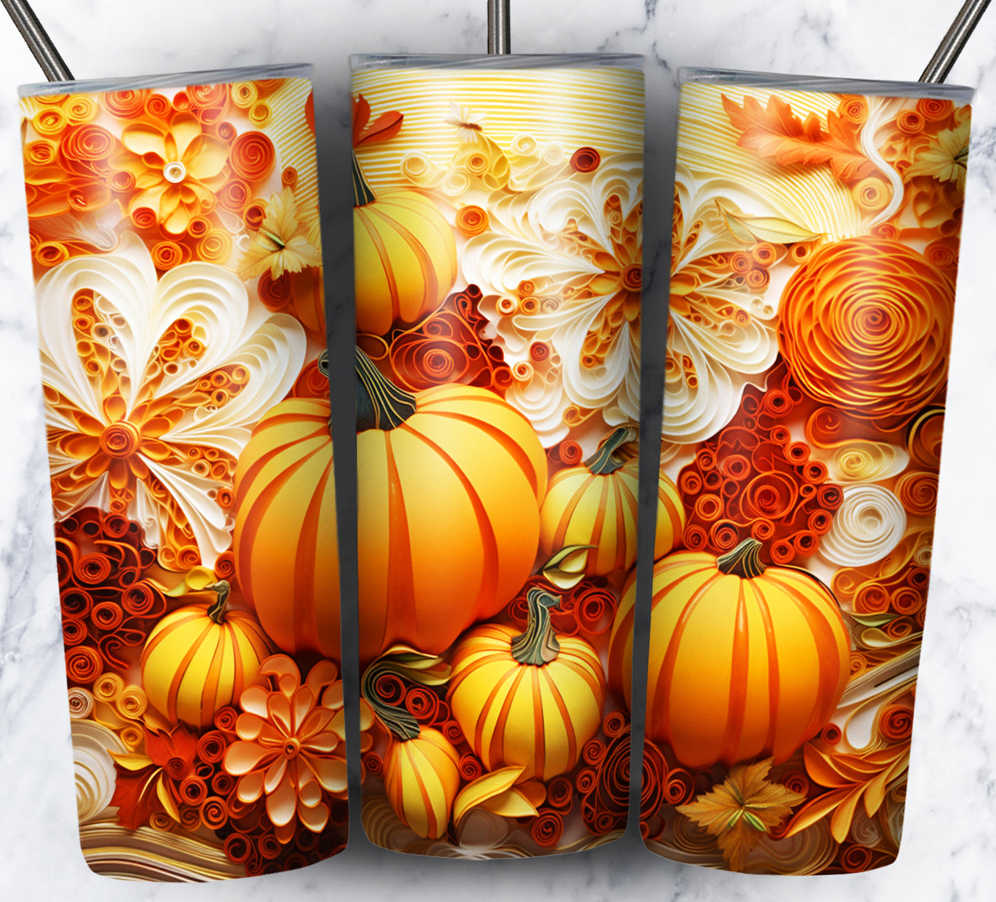 Paper Autumn Sublimation Tumbler Images Bundle 20 oz