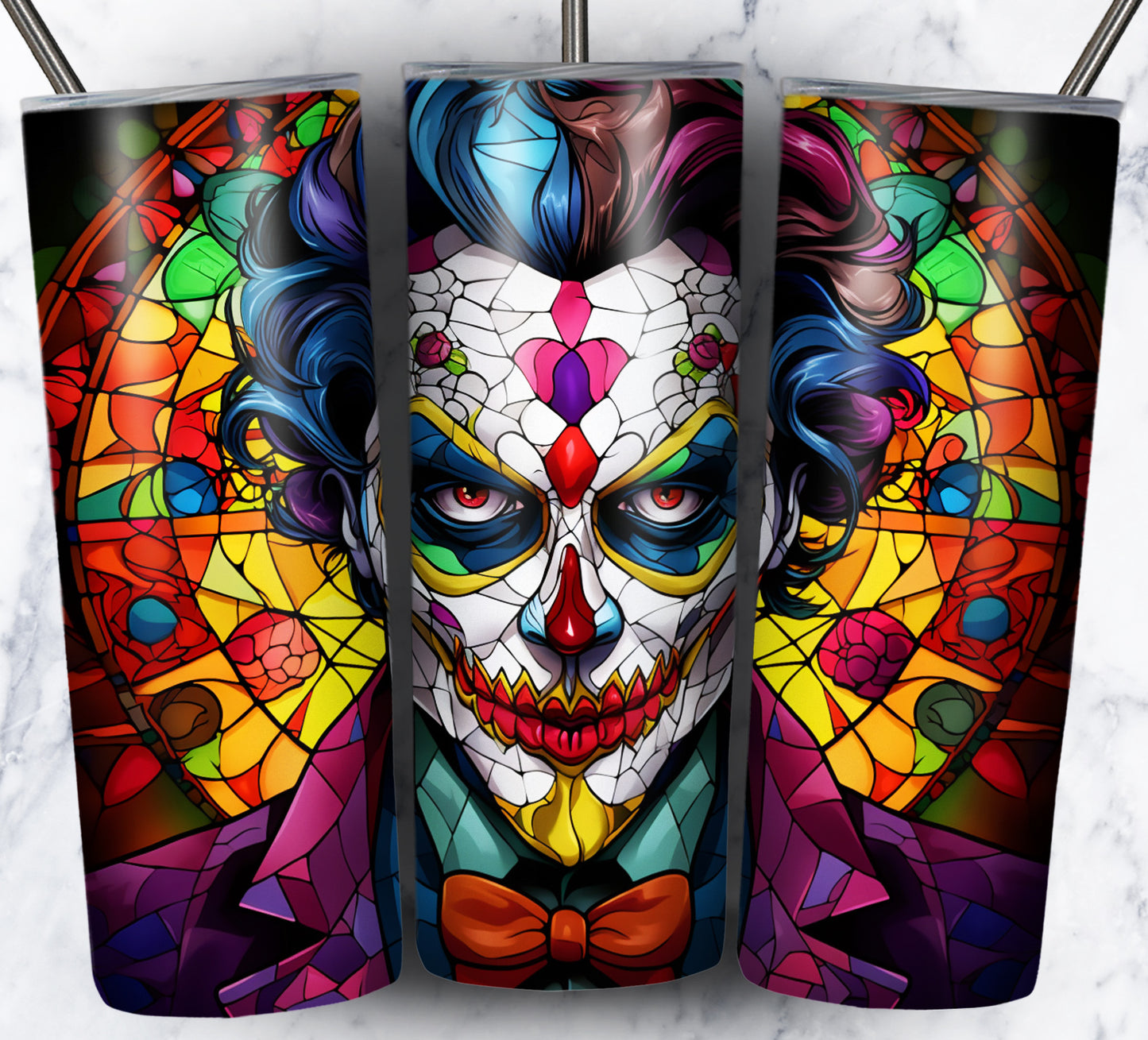 Superhero SugarSkull Sublimation 20oz Tumbler Images Bundle