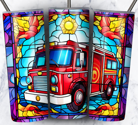 40+ Stain Glass Work Vehicles Sublimation 20oz Images Bundle