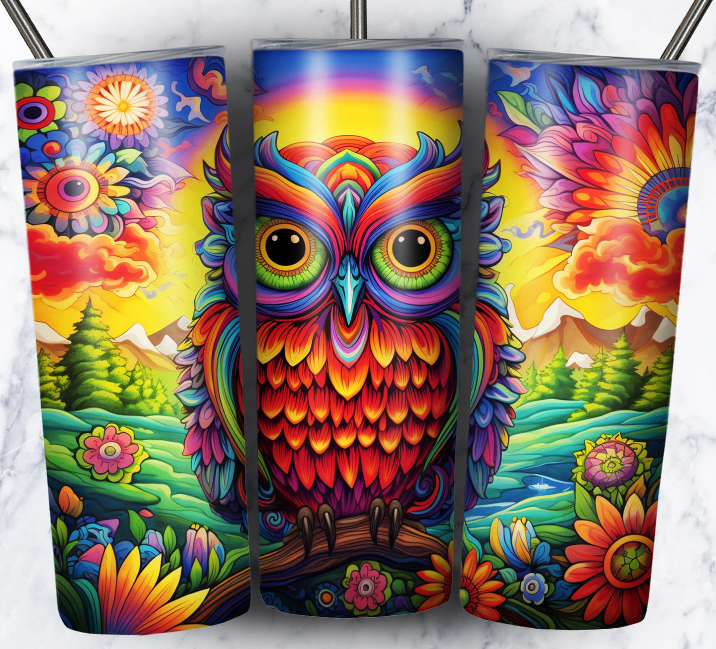 Psychedelic Animals Sublimation 20oz Tumbler Images Bundle