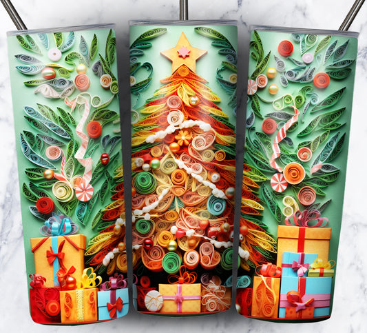 30+ 3D Paper Christmas Sublimation 20oz Images Bundle