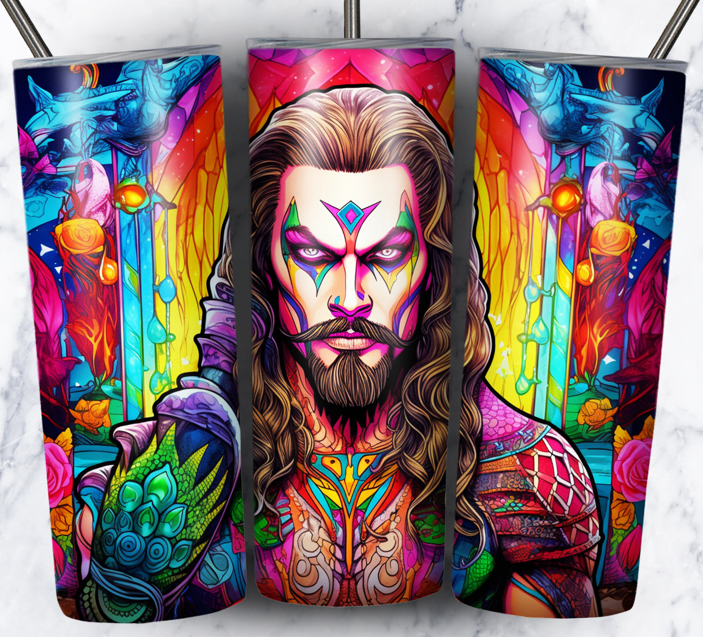 Superhero SugarSkull Sublimation 20oz Tumbler Images Bundle