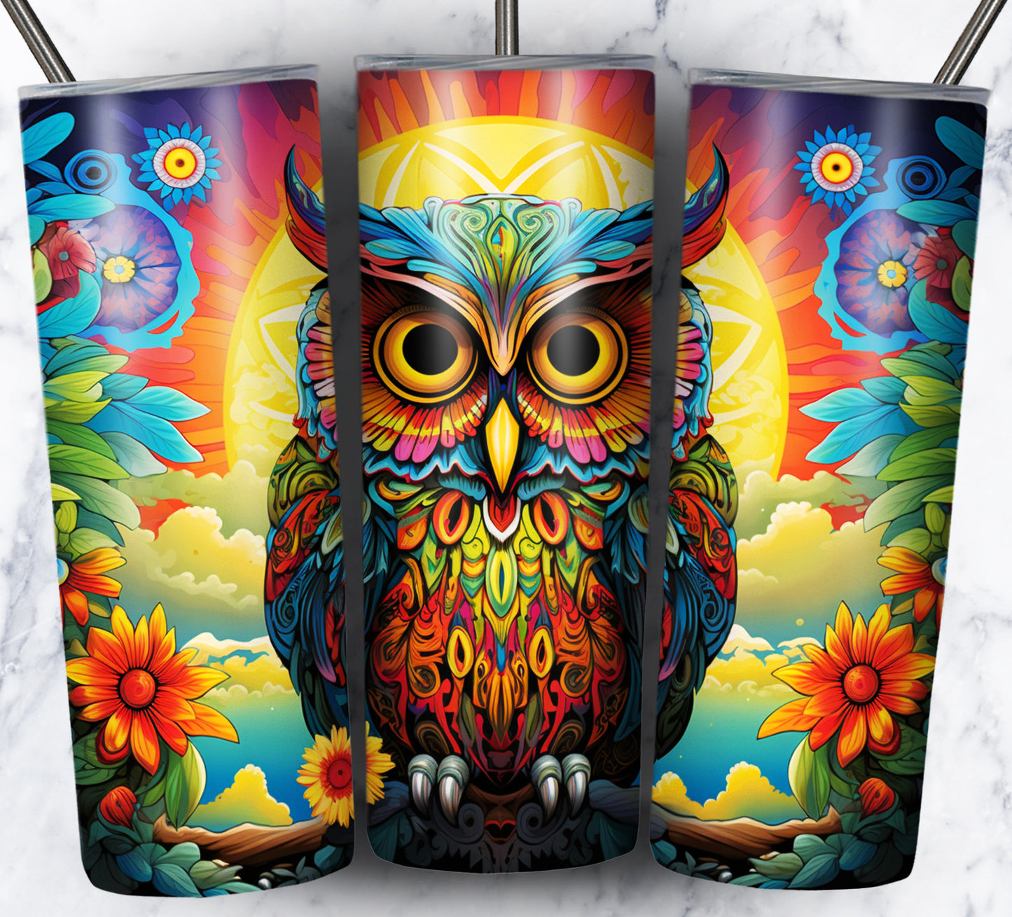 Psychedelic Animals Sublimation 20oz Tumbler Images Bundle