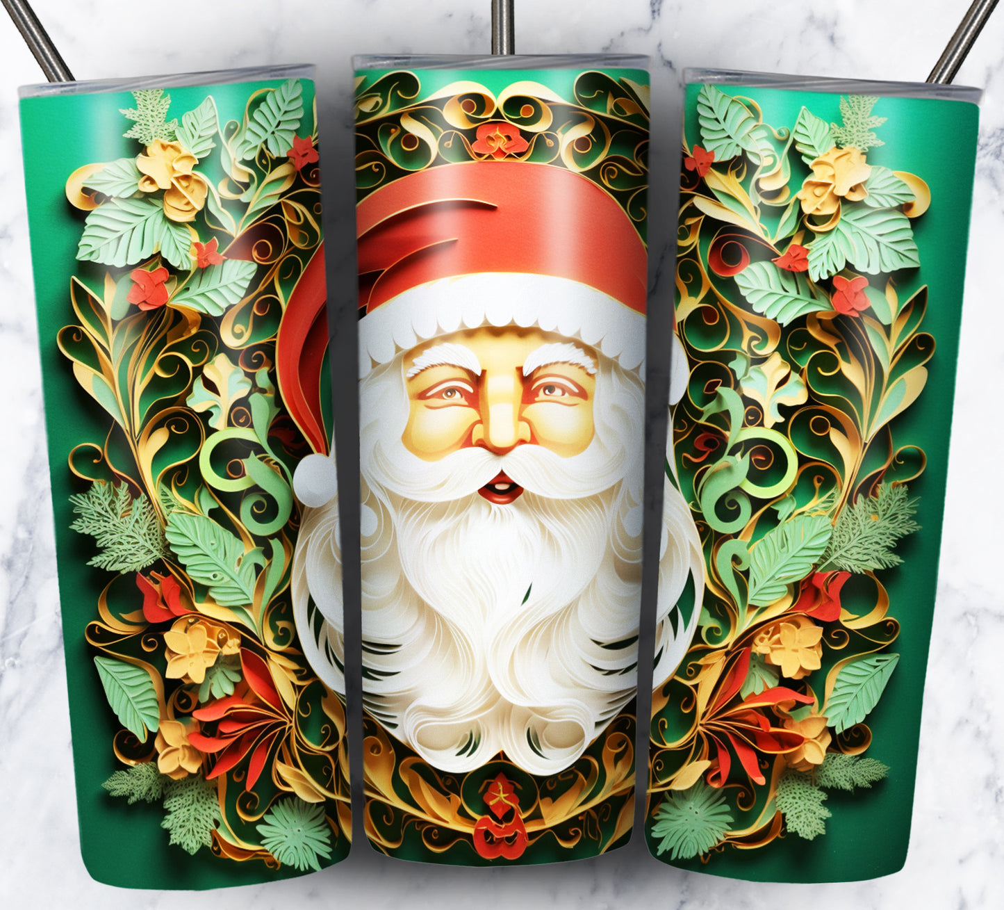 30+ 3D Paper Christmas Sublimation 20oz Images Bundle