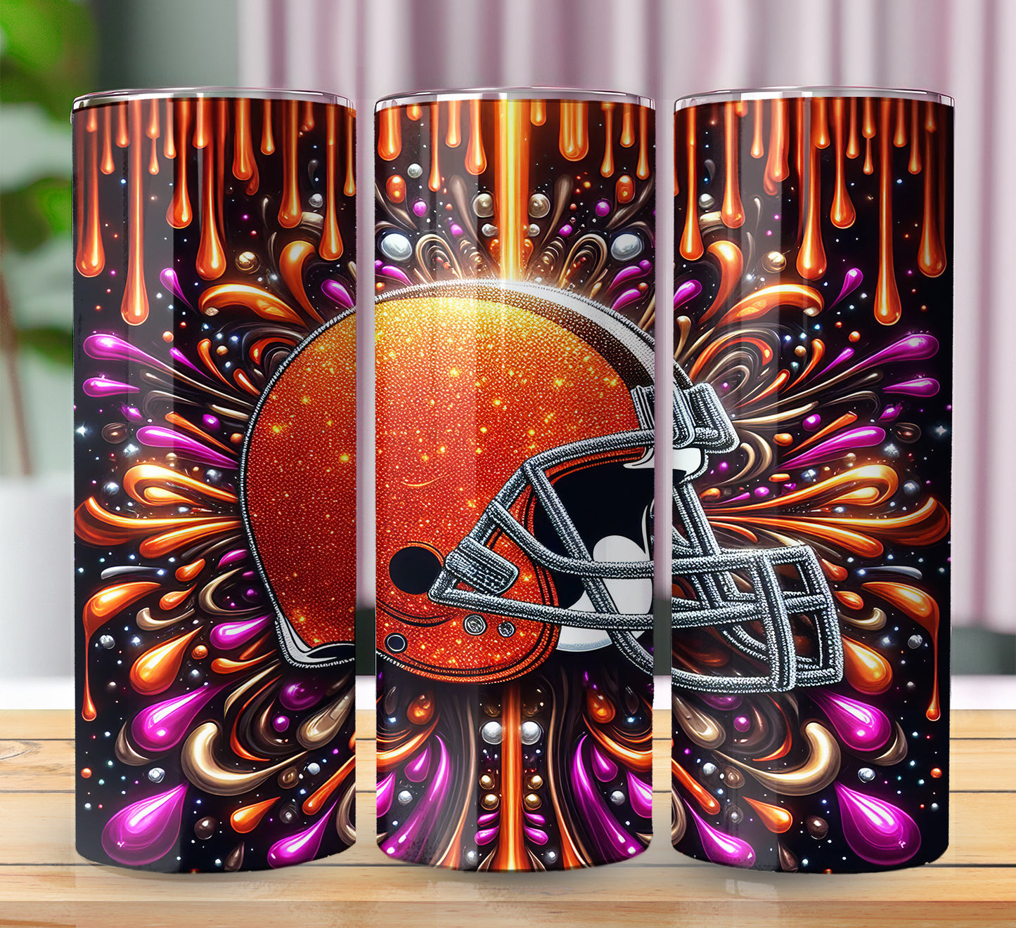 Football 20oz Sublimation Tumbler Image