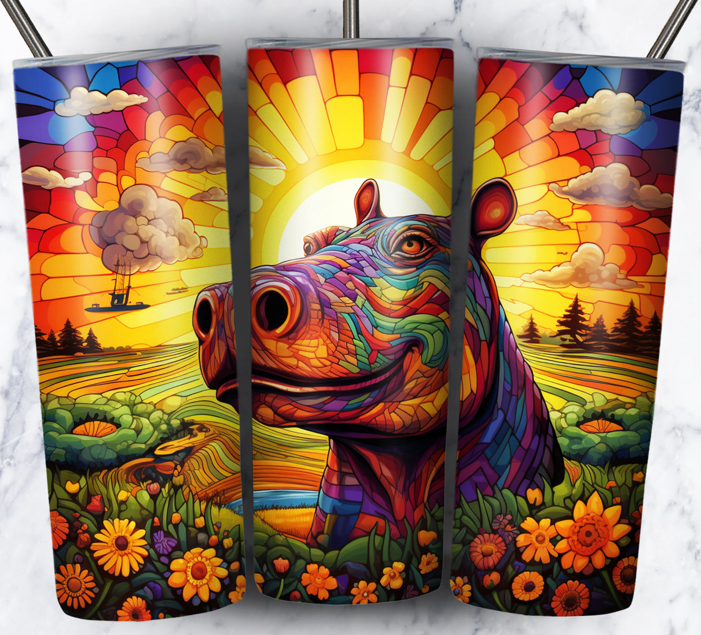 Psychedelic Animals Sublimation 20oz Tumbler Images Bundle