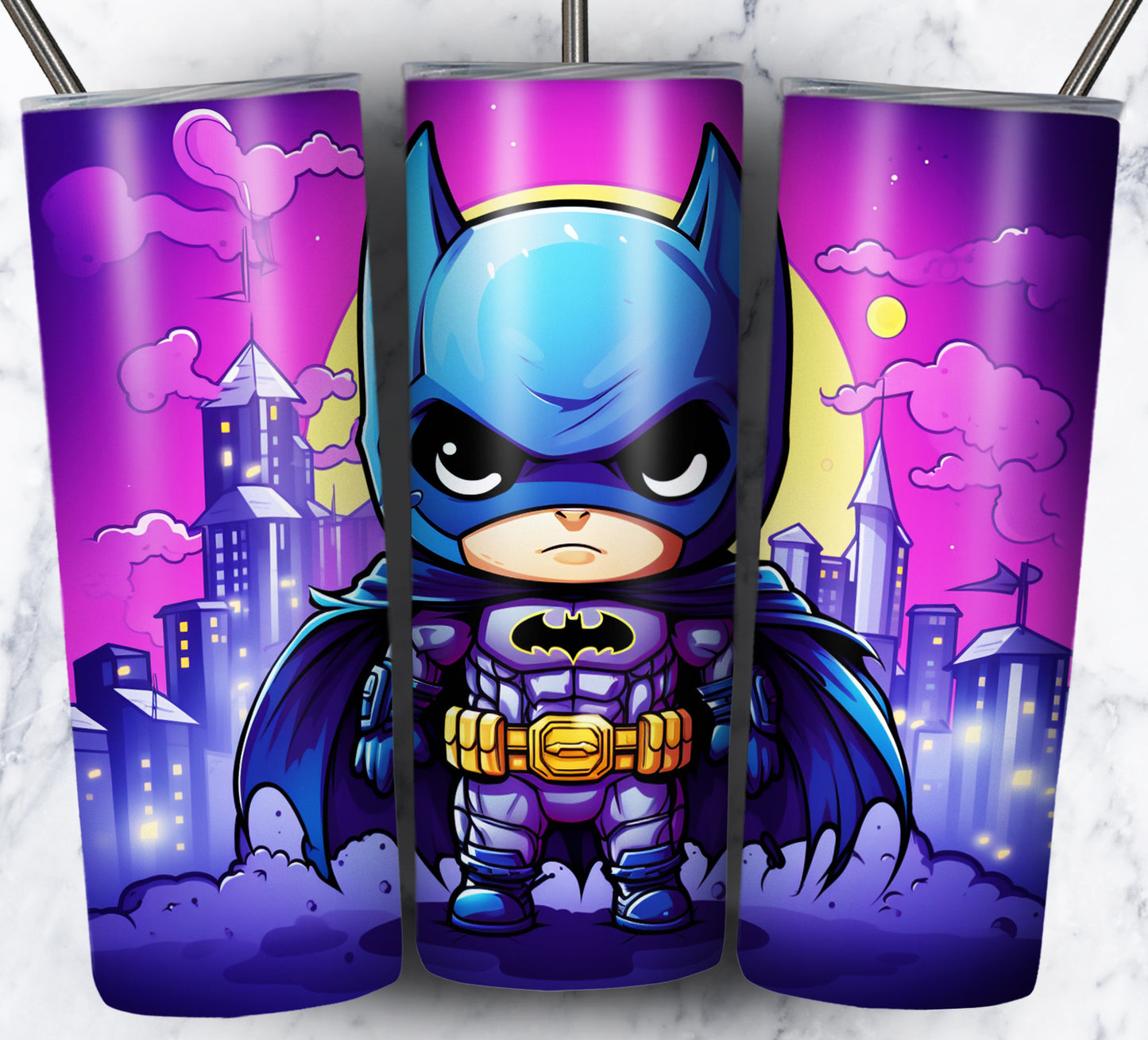 130+ Kid Cartoon Superhero Sublimation 20oz Tumbler Images Bundle