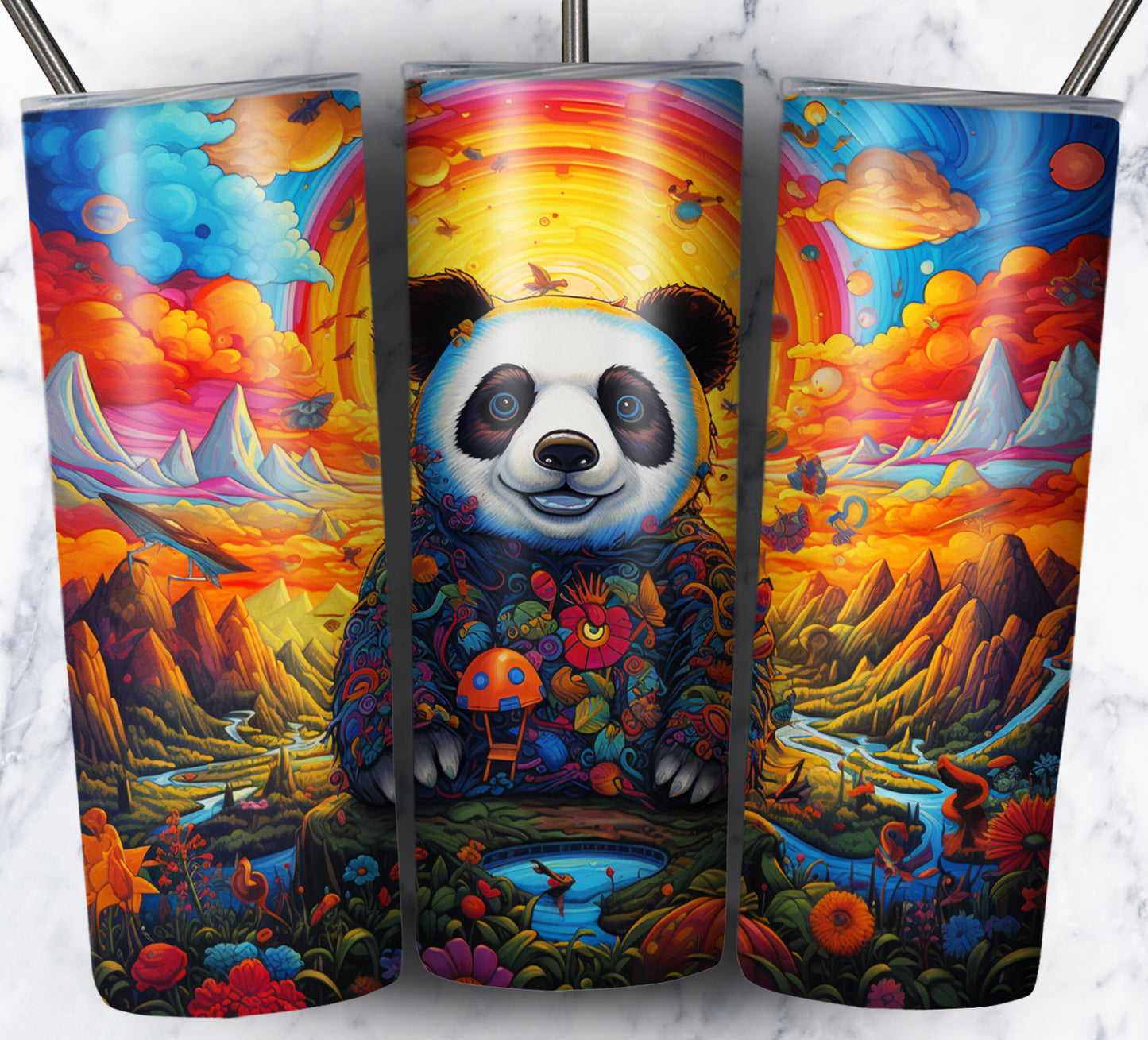 Psychedelic Animals Sublimation 20oz Tumbler Images Bundle