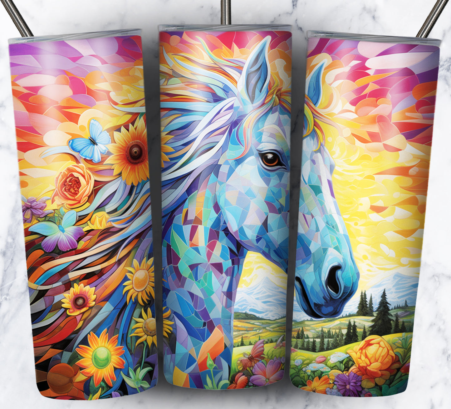 Psychedelic Animals Sublimation 20oz Tumbler Images Bundle