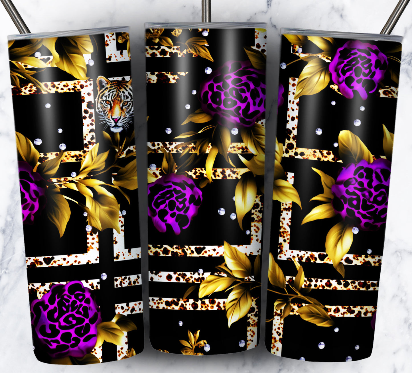 Leopard Glitter Sublimation 20oz Images Bundle