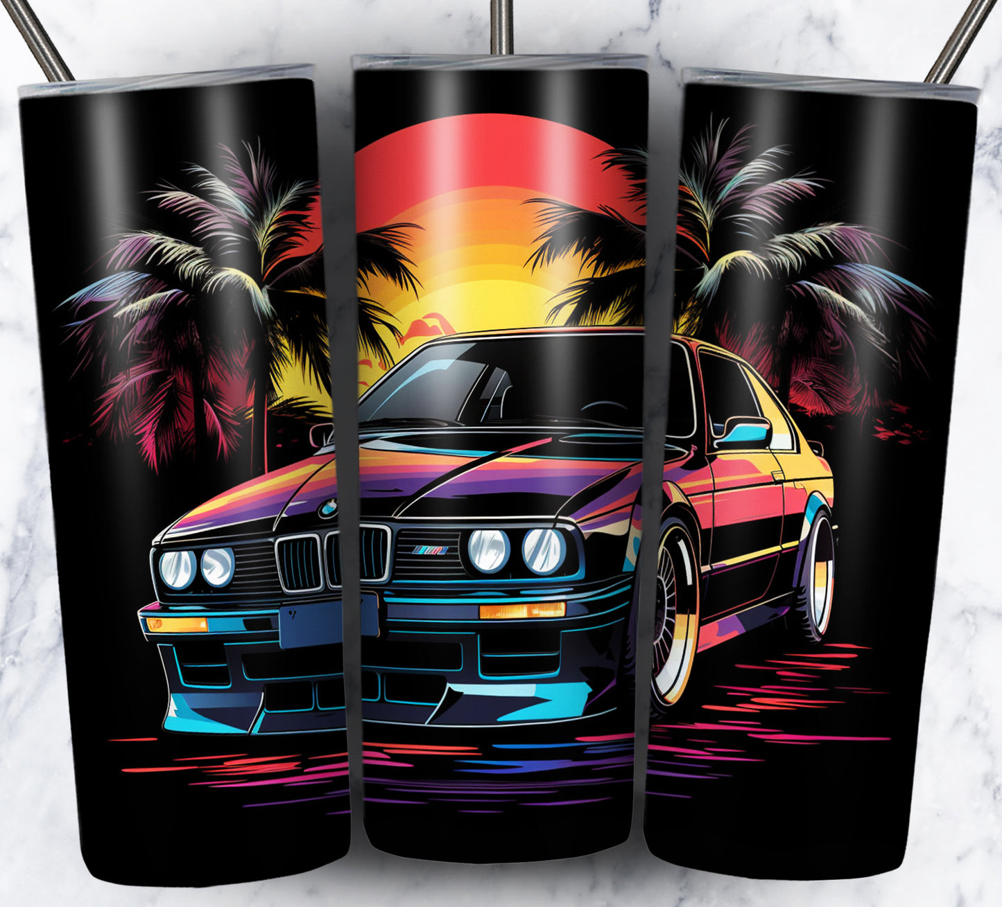 Various Cars Sublimation 20oz Tumbler Images Bundle