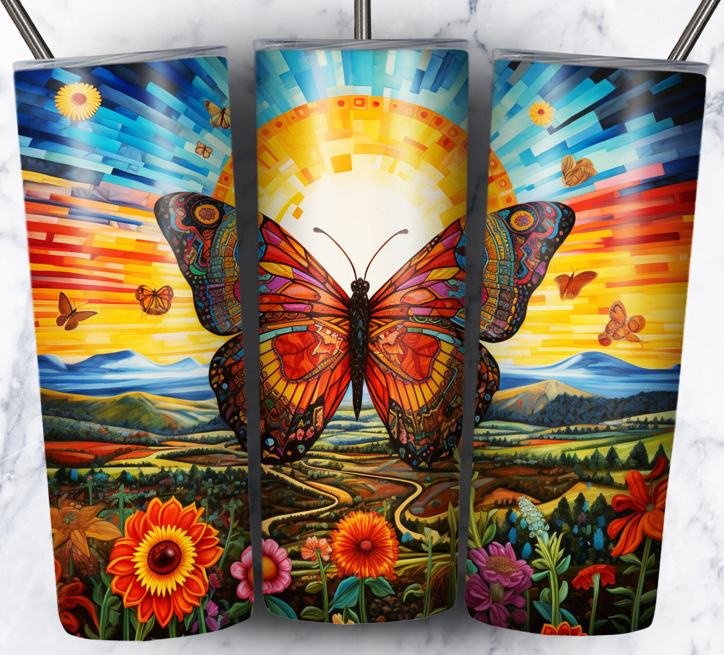 Psychedelic Animals Sublimation 20oz Tumbler Images Bundle