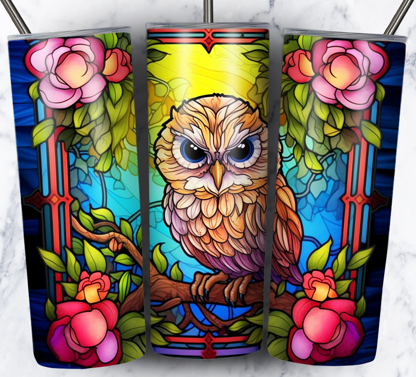 Stain Glass Animals Sublimation Tumbler Images Bundle 20 oz