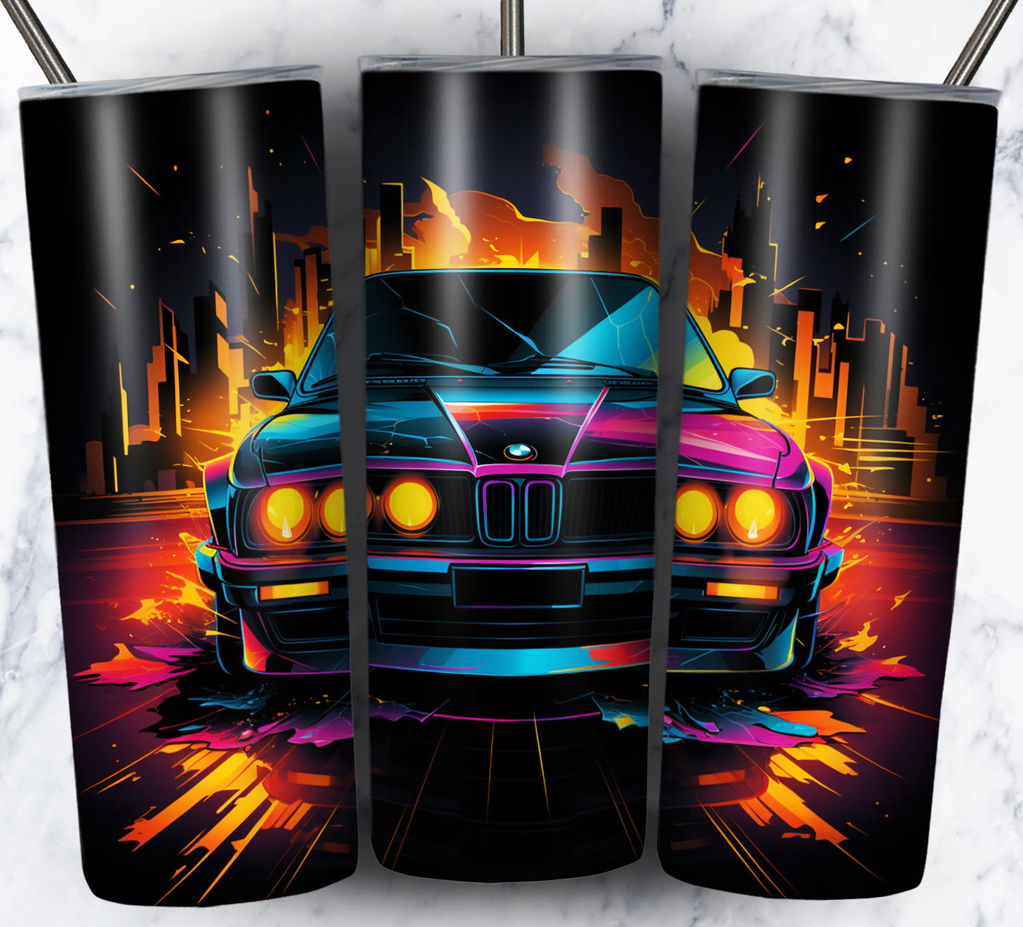 Various Cars Sublimation 20oz Tumbler Images Bundle